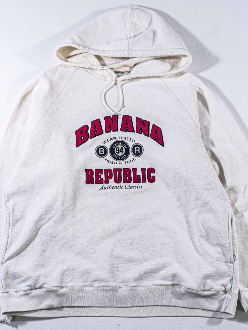 Vintage Banana Republic Authentic Classics Hoodie Large 90s Sweatshirt VTG